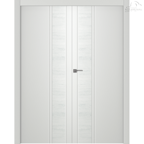 Межкомнатная дверь Твинвуд 1 Эмаль графит Двойная - фото