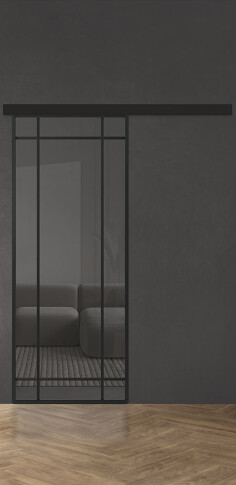 Межкомнатная дверь Спейс Ап 8 Black - фото