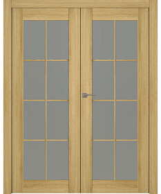Межкомнатная дверь Avon 8 Lite Дуб шегги Двойная - фото