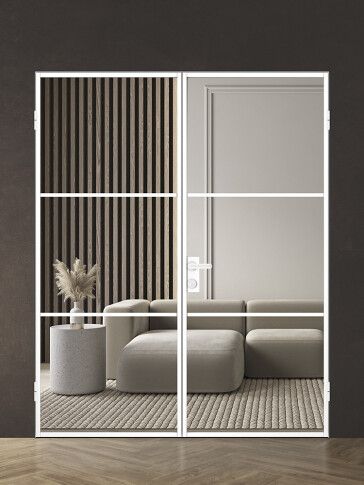 Межкомнатная дверь Спейс Апр 2 White Двойная - фото