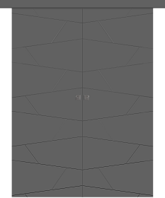 Межкомнатная дверь Svea Эмаль графит Купе двойное - фото