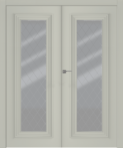 Межкомнатная дверь Палаццо 1 Эмаль шёлк Двойная - фото