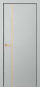 Межкомнатная дверь Avesta 1V Молдинг Золото Эмаль пепельный - фото