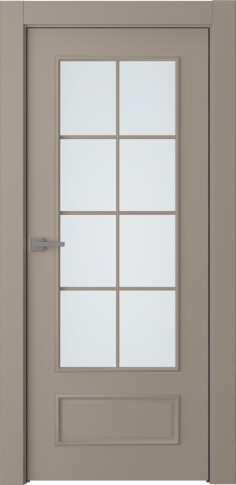 Межкомнатная дверь Ламира 5 Эмаль мокко - фото