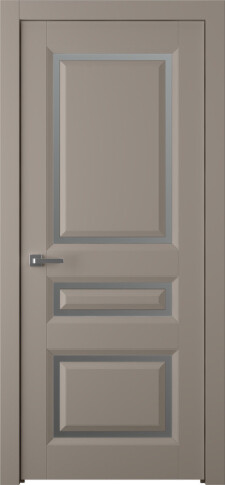 Межкомнатная дверь Платинум 3/1 Эмаль мокко - фото