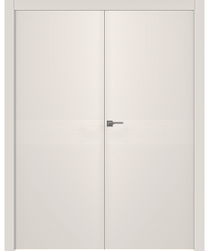 Межкомнатная дверь Ивент 2 Эмаль жемчуг Двойная - фото
