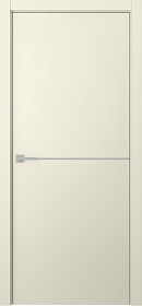 Межкомнатная дверь Avesta 1H Молдинг Хром Эмаль шампань - фото