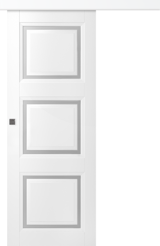 Межкомнатная дверь Аурум 3 Эмаль белый Купе - фото Межкомнатная дверь Аурум 3 Эмаль белый Купе - фото