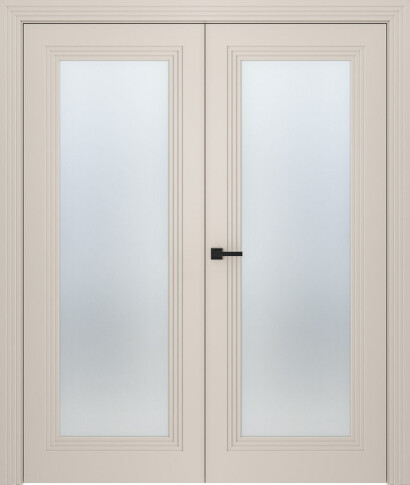 Межкомнатная дверь Левел 1 Эмаль жемчуг Двойная - фото Межкомнатная дверь Левел 1 Эмаль жемчуг Двойная - фото