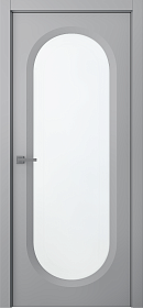 Межкомнатная дверь Аргентум 1B Эмаль светло-серый - фото