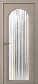 Межкомнатная дверь Аргентум 1E Эмаль мокко - фото