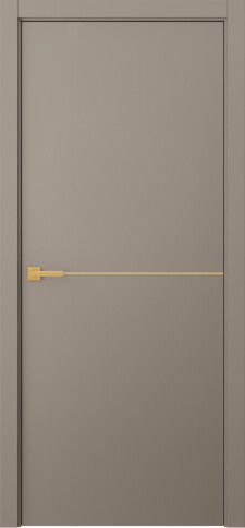 Межкомнатная дверь Avesta 1H Молдинг Золото Эмаль мокко - фото