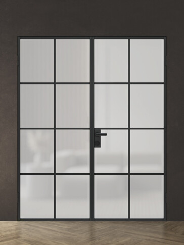 Межкомнатная дверь Спейс Апр 5 Black Двойная - фото Межкомнатная дверь Спейс Апр 5 Black Двойная - фото