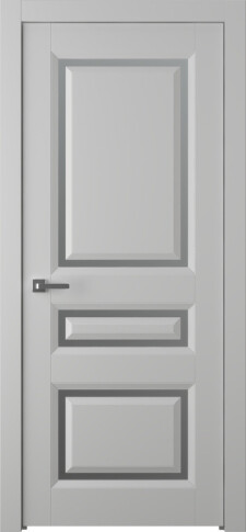 Межкомнатная дверь Платинум 3/1 Эмаль пепельный - фото