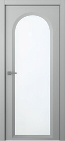 Межкомнатная дверь Аргентум 1E Эмаль светло-серый - фото