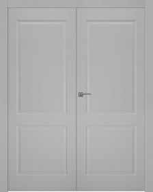 Межкомнатная дверь Alta Эмаль светло-серый Двойная - фото
