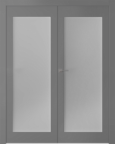 Межкомнатная дверь Кремона 1 Эмаль графит Двойная - фото