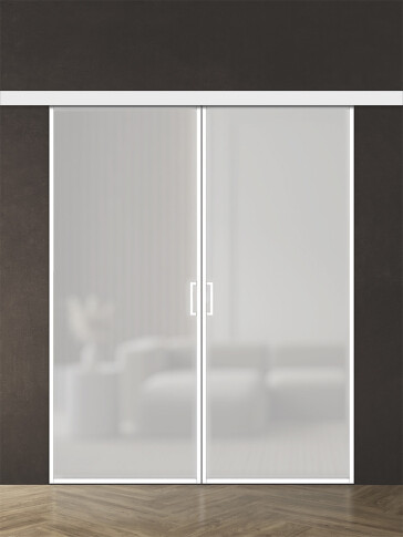 Межкомнатная дверь Спейс Ап 1 White Двойная - фото