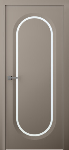 Межкомнатная дверь Аргентум 1D Эмаль мокко - фото