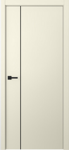 Межкомнатная дверь Avesta 1V Молдинг Чёрный Эмаль шампань - фото