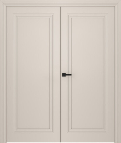 Межкомнатная дверь Левел 1 Эмаль жемчуг Двойная - фото Межкомнатная дверь Левел 1 Эмаль жемчуг Двойная - фото