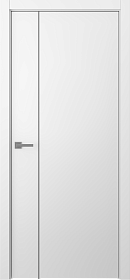 Межкомнатная дверь Avesta 1V Молдинг Хром Эмаль белый - фото