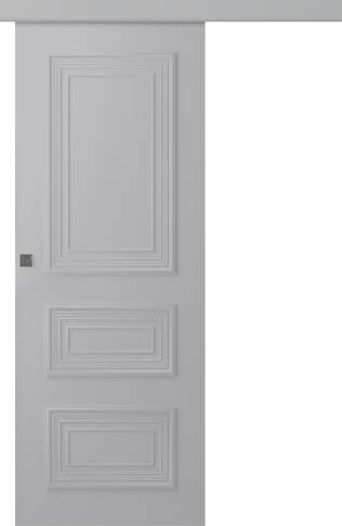 Межкомнатная дверь Палаццо 3/1 Эмаль светло-серый Купе - фото