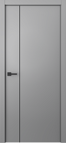 Межкомнатная дверь Avesta 1V Молдинг Чёрный Эмаль светло-серый - фото