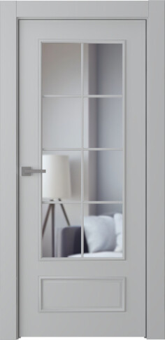 Межкомнатная дверь Ламира 5 Эмаль пепельный - фото