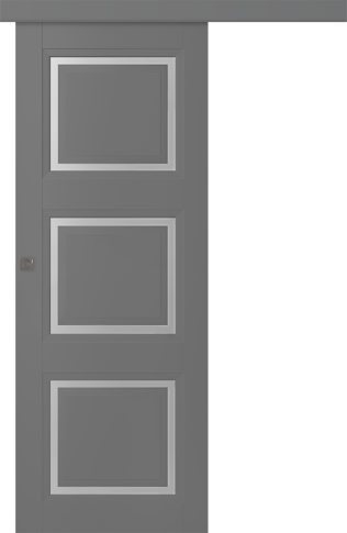 Межкомнатная дверь Аурум 3 Эмаль графит Купе - фото