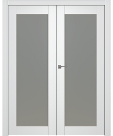 Межкомнатная дверь Avon 07 Белый ПП Двойная - фото