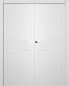Межкомнатная дверь Split Эмаль белый Двойная - фото
