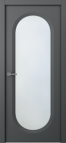 Межкомнатная дверь Аргентум 1B Эмаль графит - фото