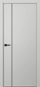 Межкомнатная дверь Avesta 1V Молдинг Чёрный Эмаль пепельный - фото