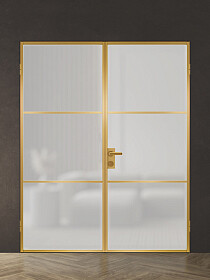 Межкомнатная дверь Спейс Апр 2 Gold Двойная - фото Межкомнатная дверь Спейс Апр 2 Gold Двойная - фото