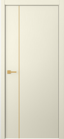 Межкомнатная дверь Avesta 1V Молдинг Золото Эмаль шампань - фото
