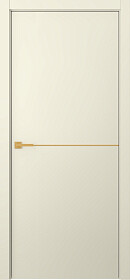 Межкомнатная дверь Avesta 1H Молдинг Золото Эмаль шампань - фото