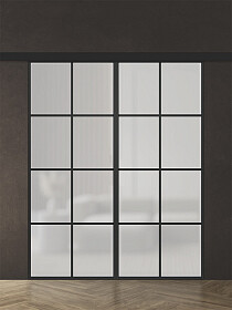 Межкомнатная дверь Спейс Ап 5 Black Двойная - фото Межкомнатная дверь Спейс Ап 5 Black Двойная - фото