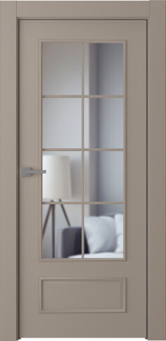 Межкомнатная дверь Ламира 5 Эмаль мокко - фото