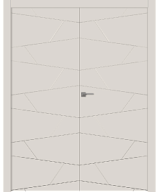 Межкомнатная дверь Svea Эмаль жемчуг Двойная - фото