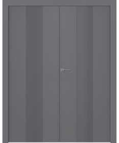 Межкомнатная дверь Ивент 1 Эмаль графит Двойная - фото
