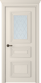 Межкомнатная дверь Палаццо 3/1 Эмаль жемчуг - фото