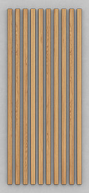 Добор Тип Баффле 40X33 С Пазом И Монтажным Бруском Дуб Нат L=2,78 М