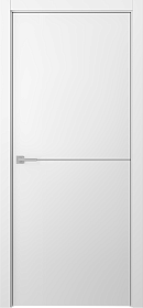 Межкомнатная дверь Avesta 1H Молдинг Хром Эмаль белый - фото