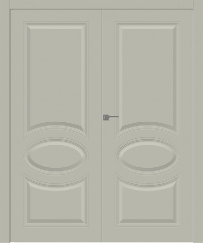 Межкомнатная дверь Элина Эмаль шёлк Двойная - фото