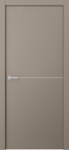 Межкомнатная дверь Avesta 1H Молдинг Хром Эмаль мокко - фото