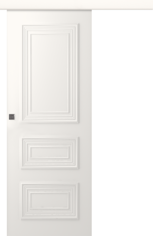 Межкомнатная дверь Палаццо 3/1 Эмаль жемчуг Купе - фото Межкомнатная дверь Палаццо 3/1 Эмаль жемчуг Купе - фото