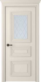 Межкомнатная дверь Палаццо 3/1 Эмаль жемчуг - фото