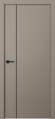 Межкомнатная дверь Avesta 1V Молдинг Чёрный Эмаль мокко - фото