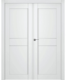 Межкомнатная дверь Avon 07 2Hn Белый ПП Двойная - фото